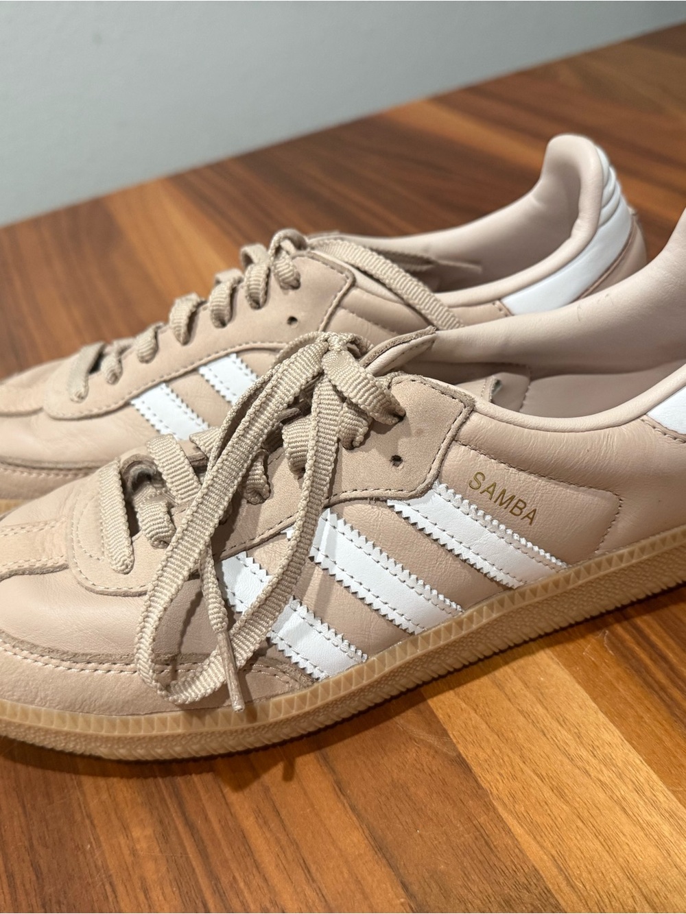 adidas Samba Sneakers in Beige and White